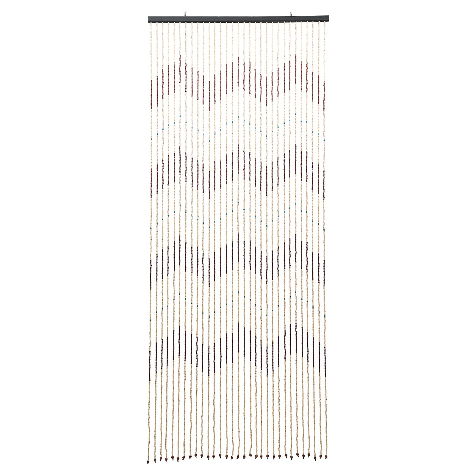 Rideau de porte en perles de bois 31 ligne - Rétro - Rideau à perles - Moustiquaire - Rideau de porte - Pour véranda, chambre à coucher, salon, salle de bain - 90 x 200 cm
