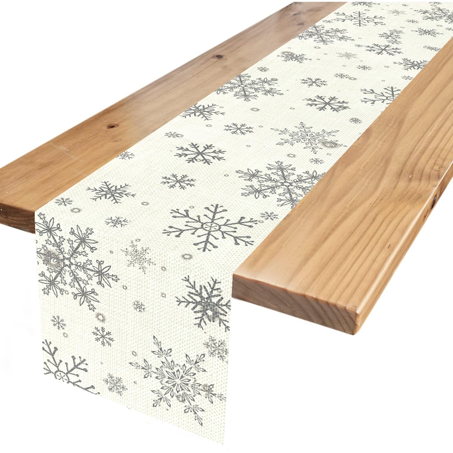 Christmas Tree & Snowflake Pattern Table Runner main image 0