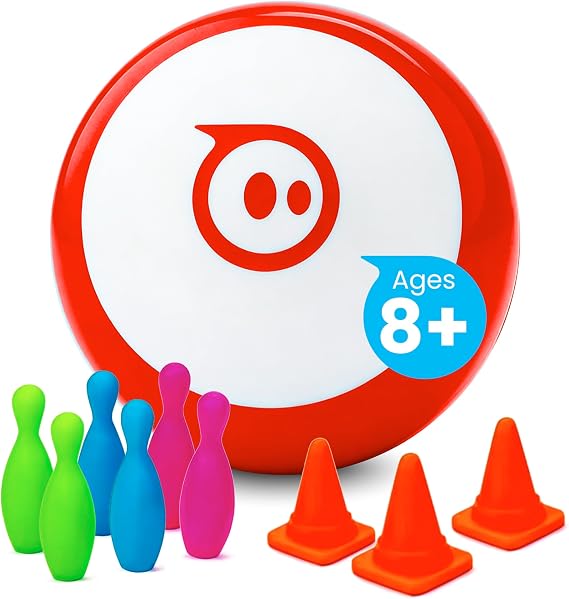 Sphero Mini Red Coding Robot Ball for Kids | Fun STEM & AI Learning and Gaming | For Ages 8+ | Tabletop Friendly