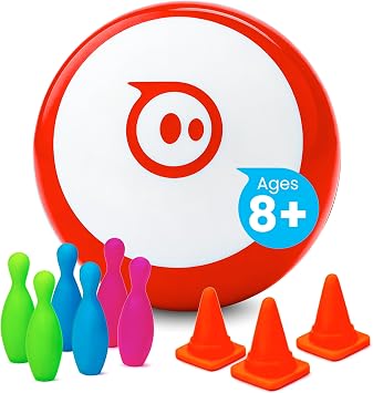 Sphero Mini Red Coding Robot Ball for Kids | Fun STEM & AI Learning and Gaming | For Ages 8+ | Tabletop Friendly