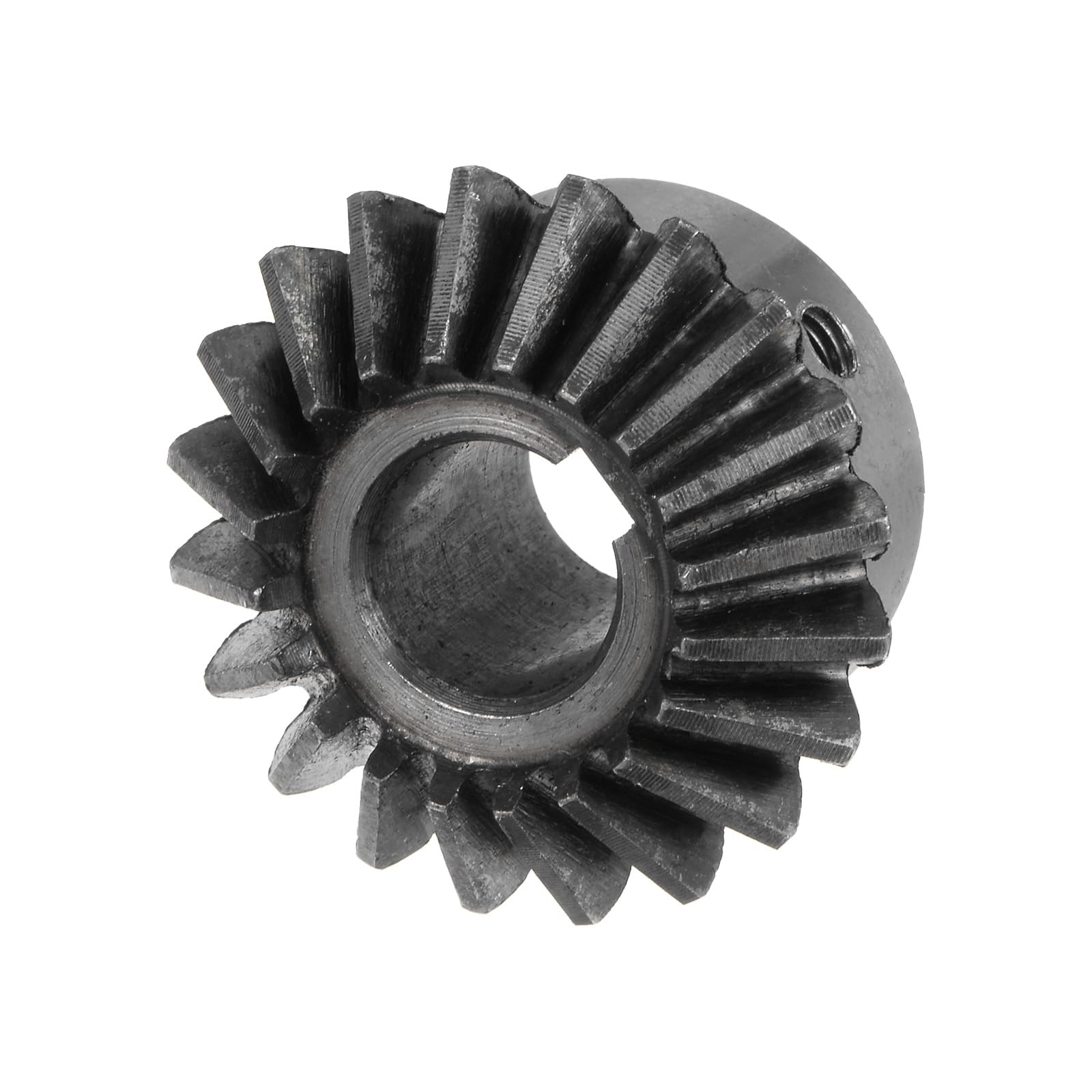 sourcing map 2pcs Biseau Engrenage 2M 20 Dents 14 mm Arbre Trou 1:1 Conique Conique Pignon Engrenage 45# Acier 2 Module 90 Degré Direction Engrenage, avec 5mm Clavette