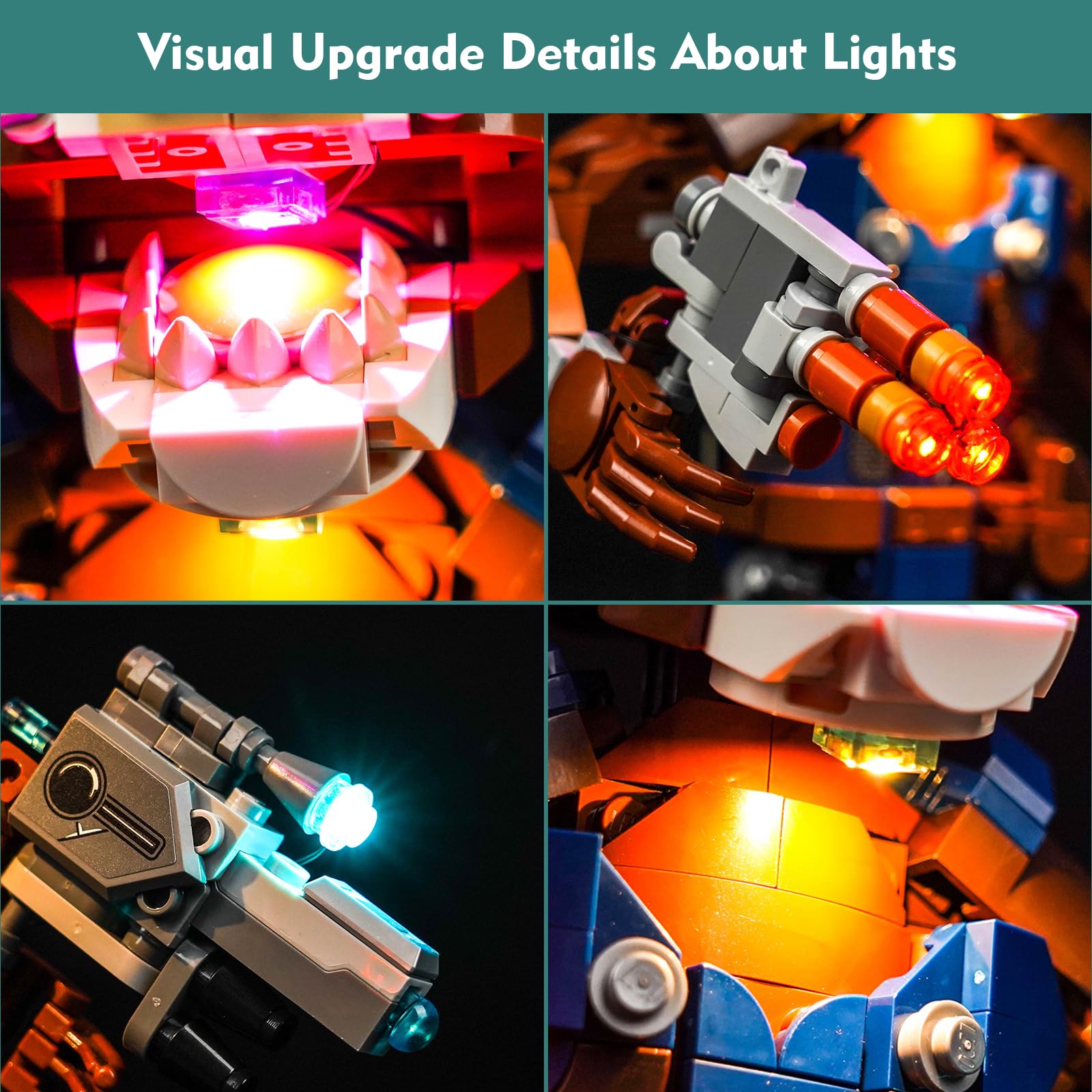 Light Kit for Lego Rocket & Baby Groot, Lighting Set for Lego 76282 Marvel Rocket & Baby Groot, Not Include Models - Image 4