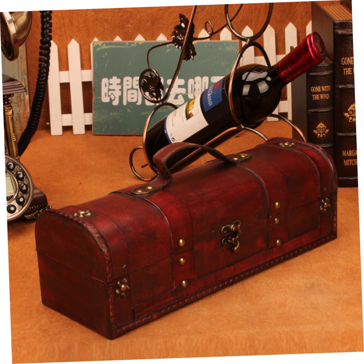 Amazon｜CIYODO アンティークワインラッピングボックス 木製耐摩耗