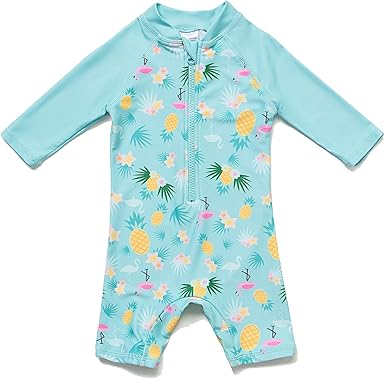 Baby Girl Bathing Suit Long Sleeve UPF 