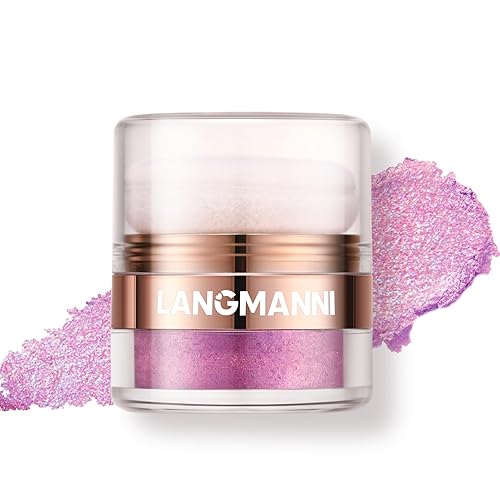 LANGMANNI Air Cushion - Resaltador de retoque instantáneo en polvo, realzador de brillo corporal y facial para tez radiante y luminosa, 0.14 onzas