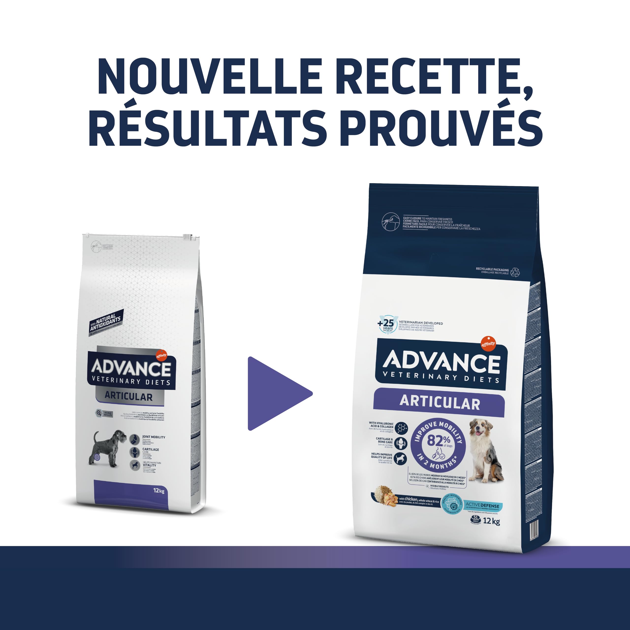 Advance Veterinary Diets Articular Care - Croquettes pour Chiens avec des Problèmes articulaires - 12kg