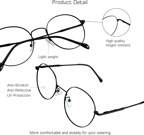 Miniatura 8 de VisionGlobal Lentes de bloqueo de luz azul para mujereshombres, antifatiga ocular, gafas de TV, elegante marco ovalado, antirreflejos