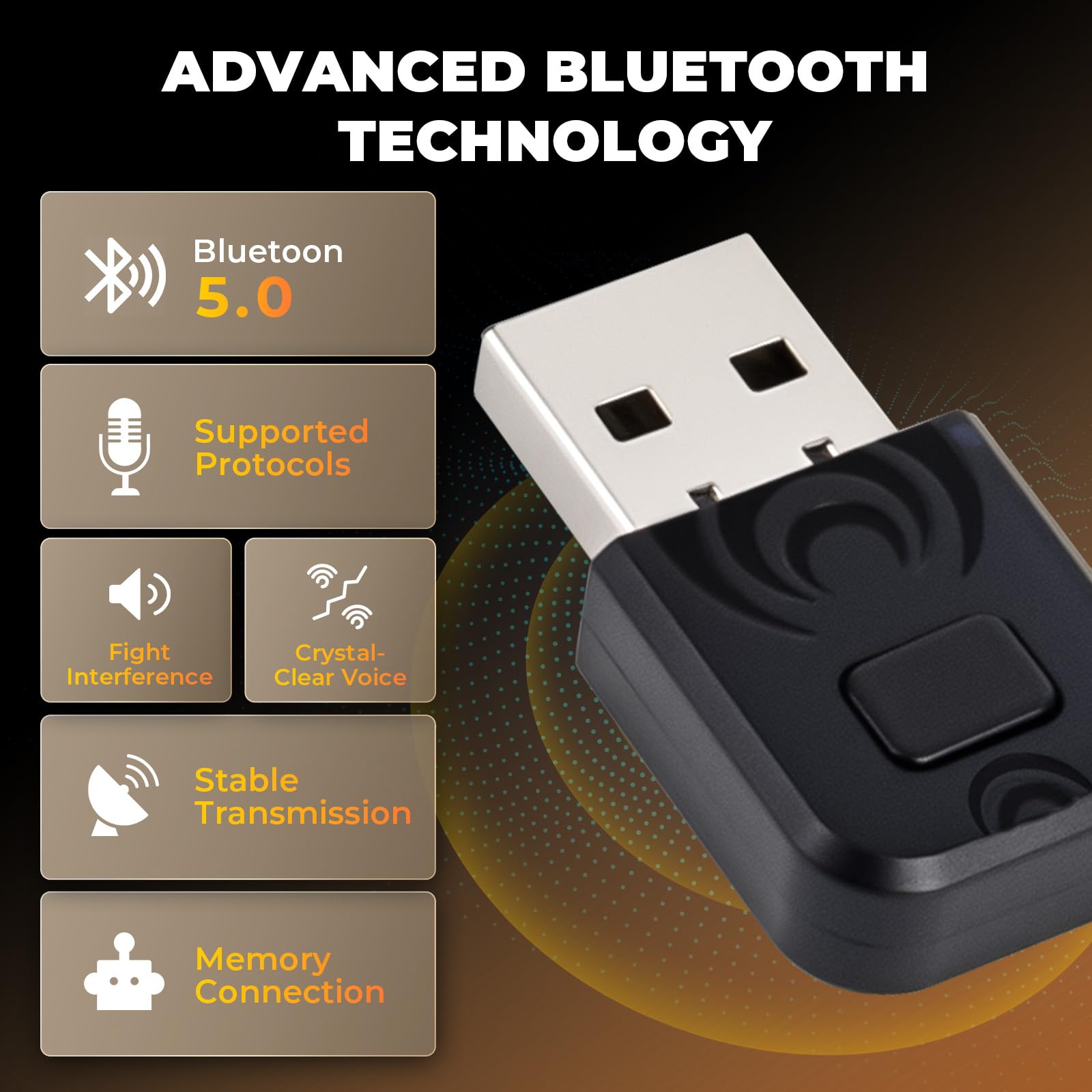 Dongle audio pour PS4 PS5 Switch, adaptateur Aptx, USB-C Bluetooth 5.3, faible latence, facile à utiliser, Plug and Play pour Windows/macOS, clé d'ordinateur portable uniquement audio