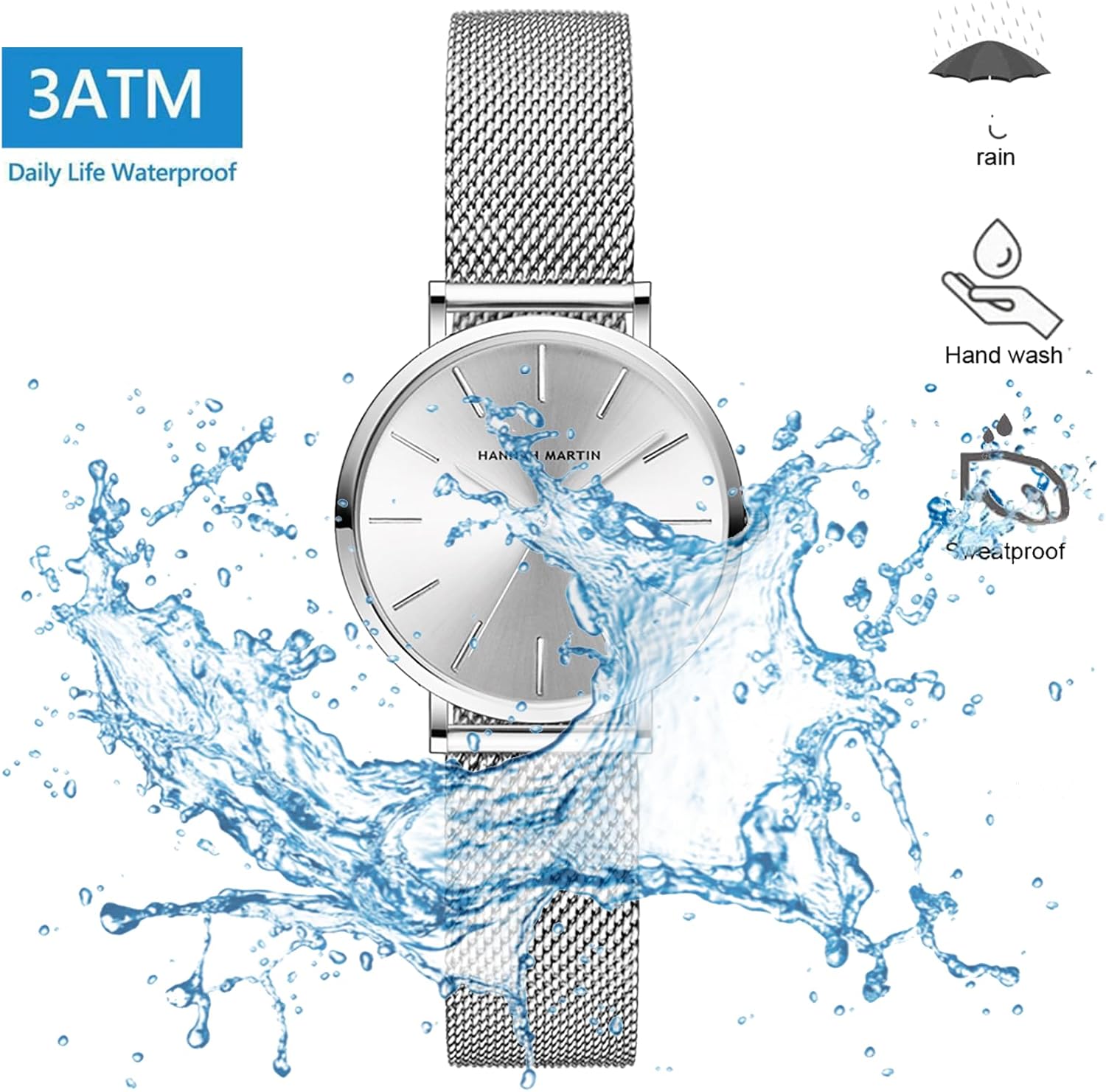Gold Watches for Women Classic Round Dial Analog Quartz Wristwatch Waterproof Stainless Steel Bracelet Watch