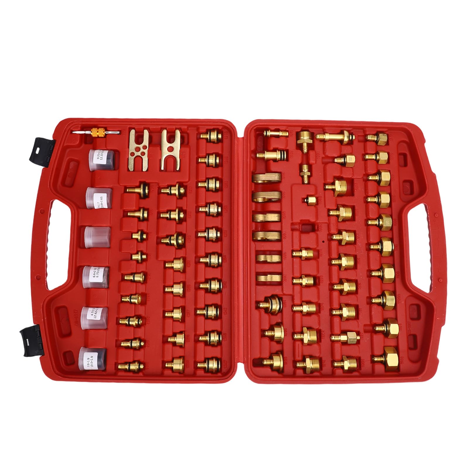 Kit de Prueba de Fugas de Aire Acondicionado Automotriz, Herramienta de Detección de Fugas de CA de Latón, Herramienta de Reparación con Diseño Moldeado por Soplado, Ideal para Automóviles,