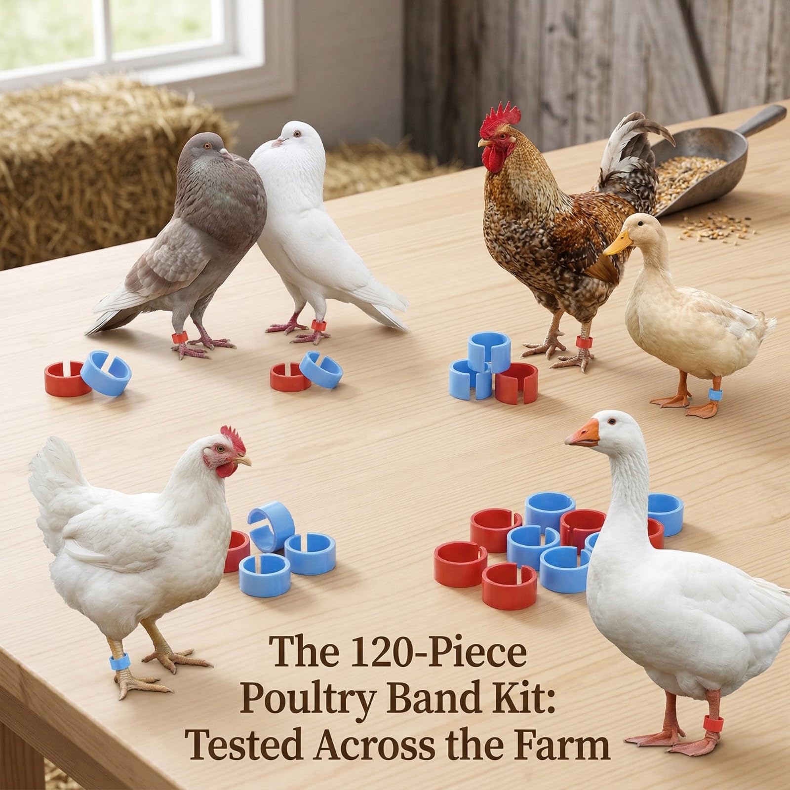 Anillas para Patas de Pollos y Palomas 10 16 20 mm Plástico para Marcar Aves