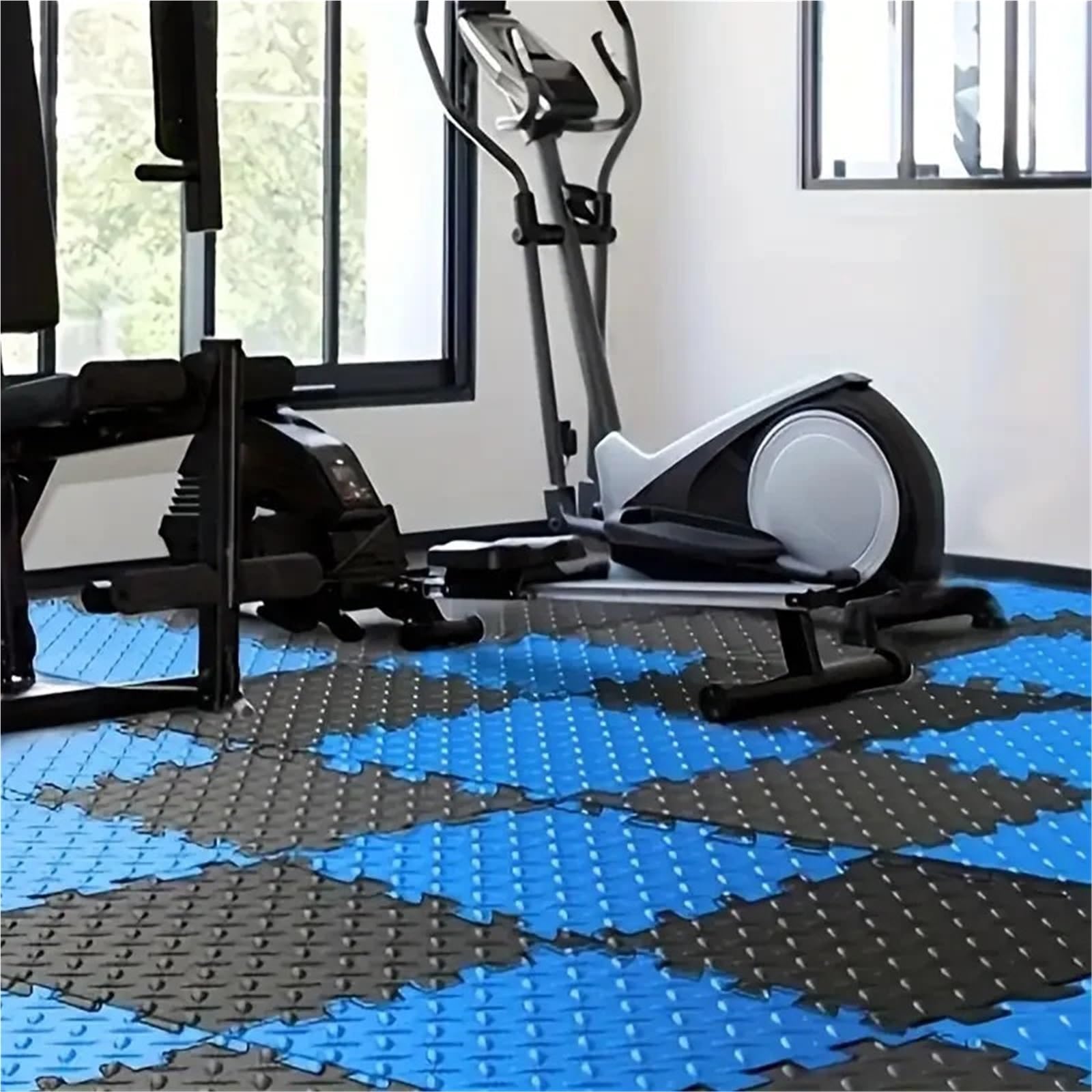 Tappeto Da Fitness A Puzzle Tappetini EVA bifacciali da 20 pezzi, piastrelle antiscivolo ad incastro for attrezzature for yoga e fitness
