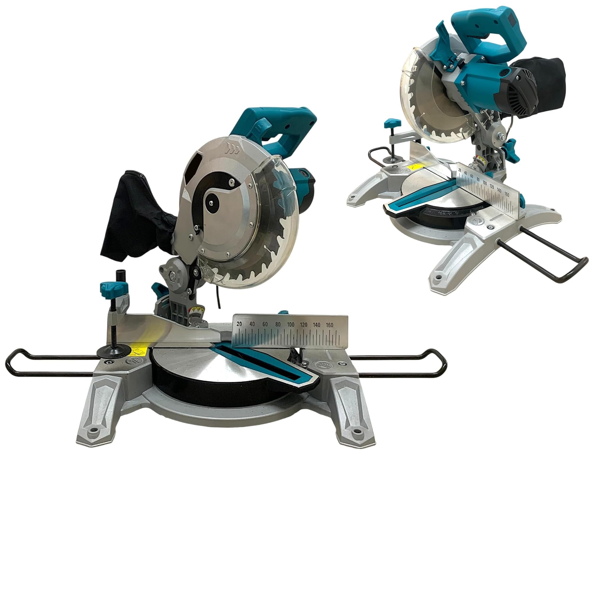 GrecoShop Sega Troncatrice Radiale 1300W Lama Ø210 mm 24 Denti – Sega Circolare per Legno 5000 RPM, Taglio Inclinabile e Obliquo -45°/+45°, Troncatrice da Banco per Falegnameria, DIY e Professionisti