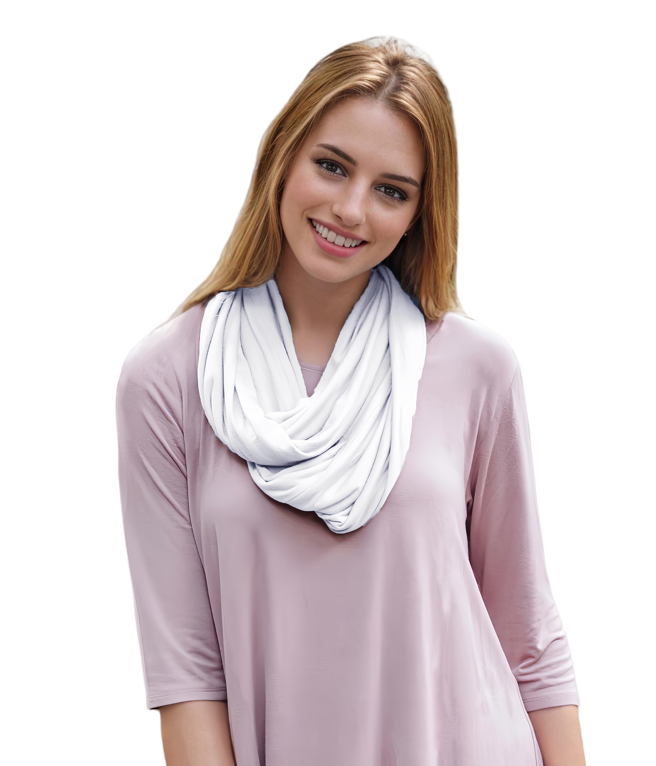 Lina & Lily Premium Modal Jersey Knit Women's Infinity Scarf Loop Lightweight