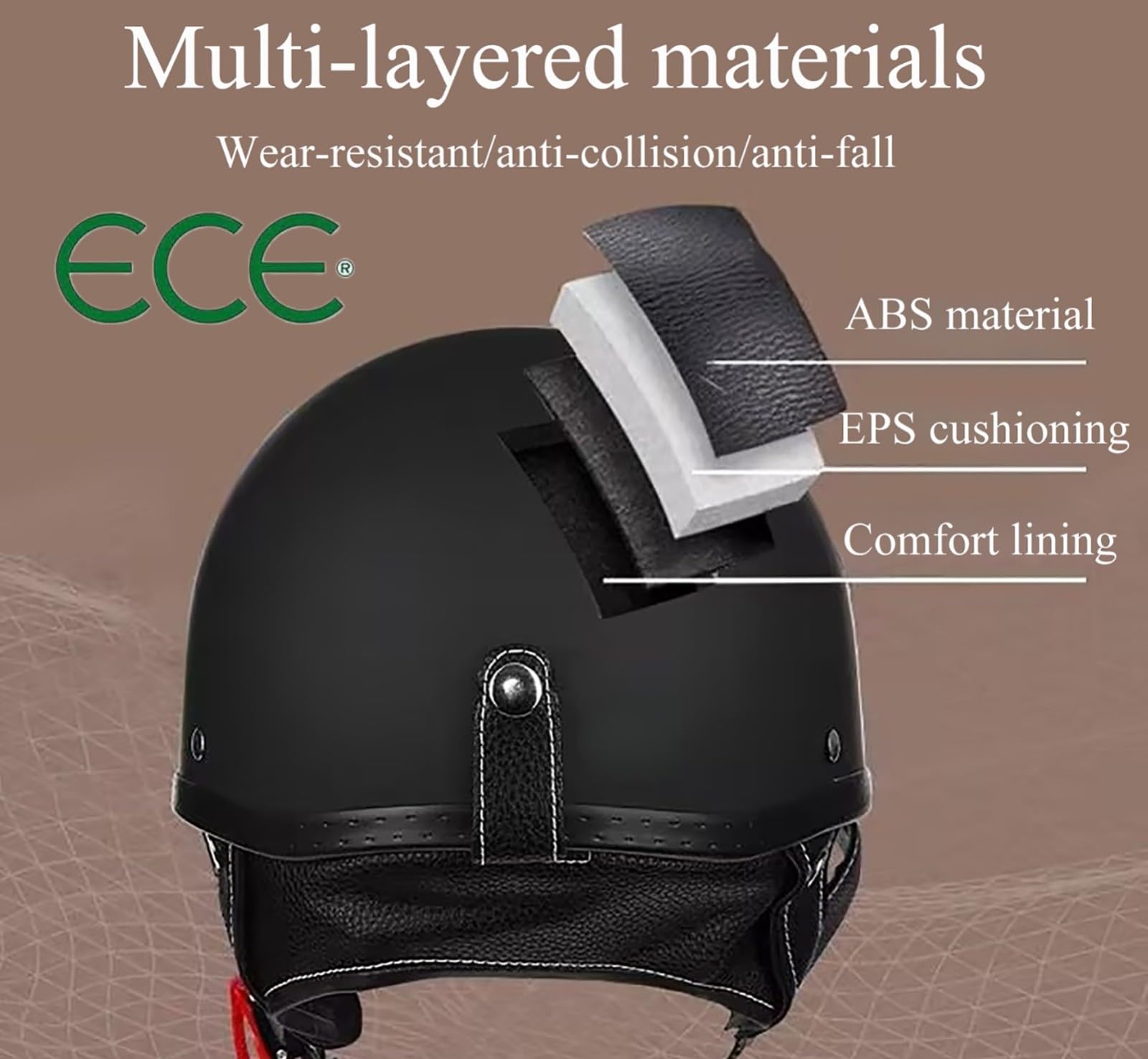 Kask motocyklowy retro dla mężczyzn i kobiet, z okularami UV, niemiecki kask na skuter, do jazdy po mieście, certyfikat DOT/ECE