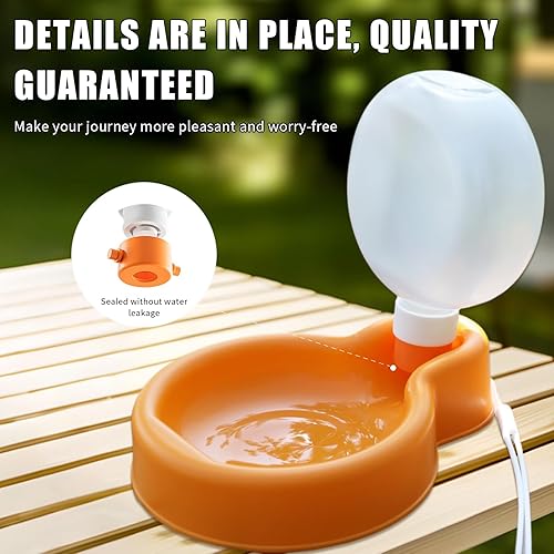 Miniatura 5 de Botella de agua potable plegable para mascotas para acampar al aire libre, para perros y gatos, dispensador de agua portátil de viaje, pequeña y