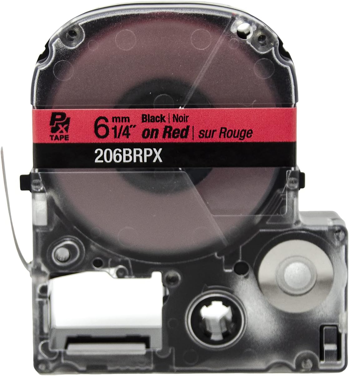 Epson LABELWORKS 206BRPX Genuine PET (Polyester) Tape Cartridge - Black on Red Label Maker Tape - 1/4" (6MM) Wide, 30' - Image 7