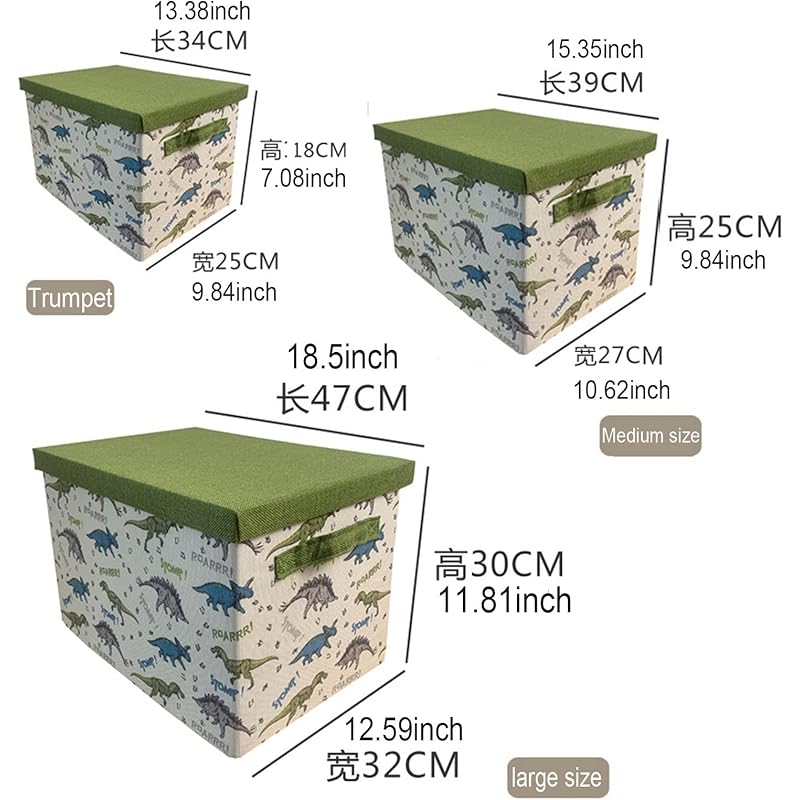 Dinosaur Storage Bins Foldable Toy Box Collapsible Cube Storage Box ABTdMKMaPx www.redlinevape