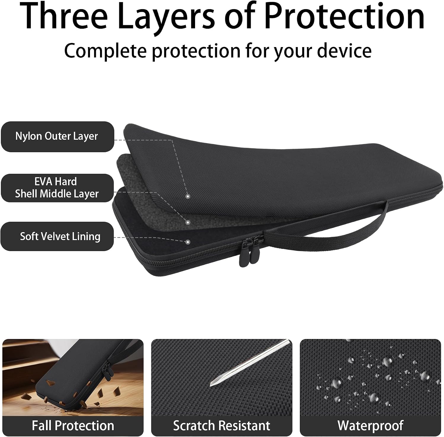 co2CREA Hard Carry Case for Logitech Signature Slim Solar+ Keyboard K980