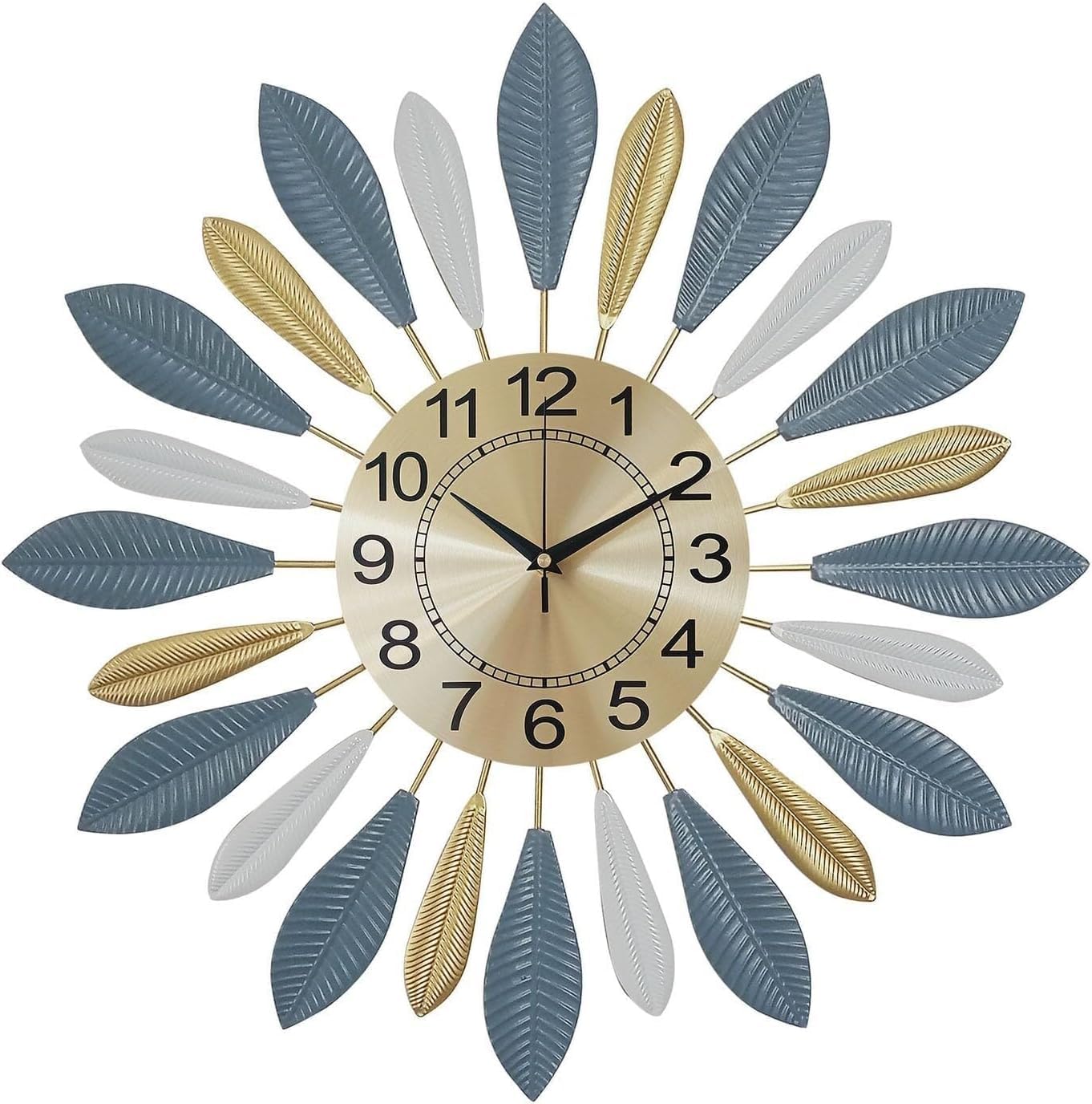 Grande horloge cuisine au design de ferme moderne en métal
