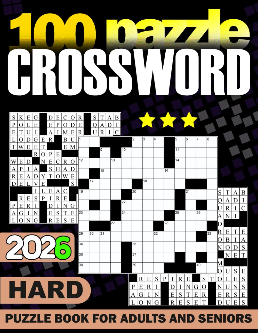 Hard Crossword Puzzle Book For Adults and Seniors: Fun brain exercises to keep your mind active and healthy