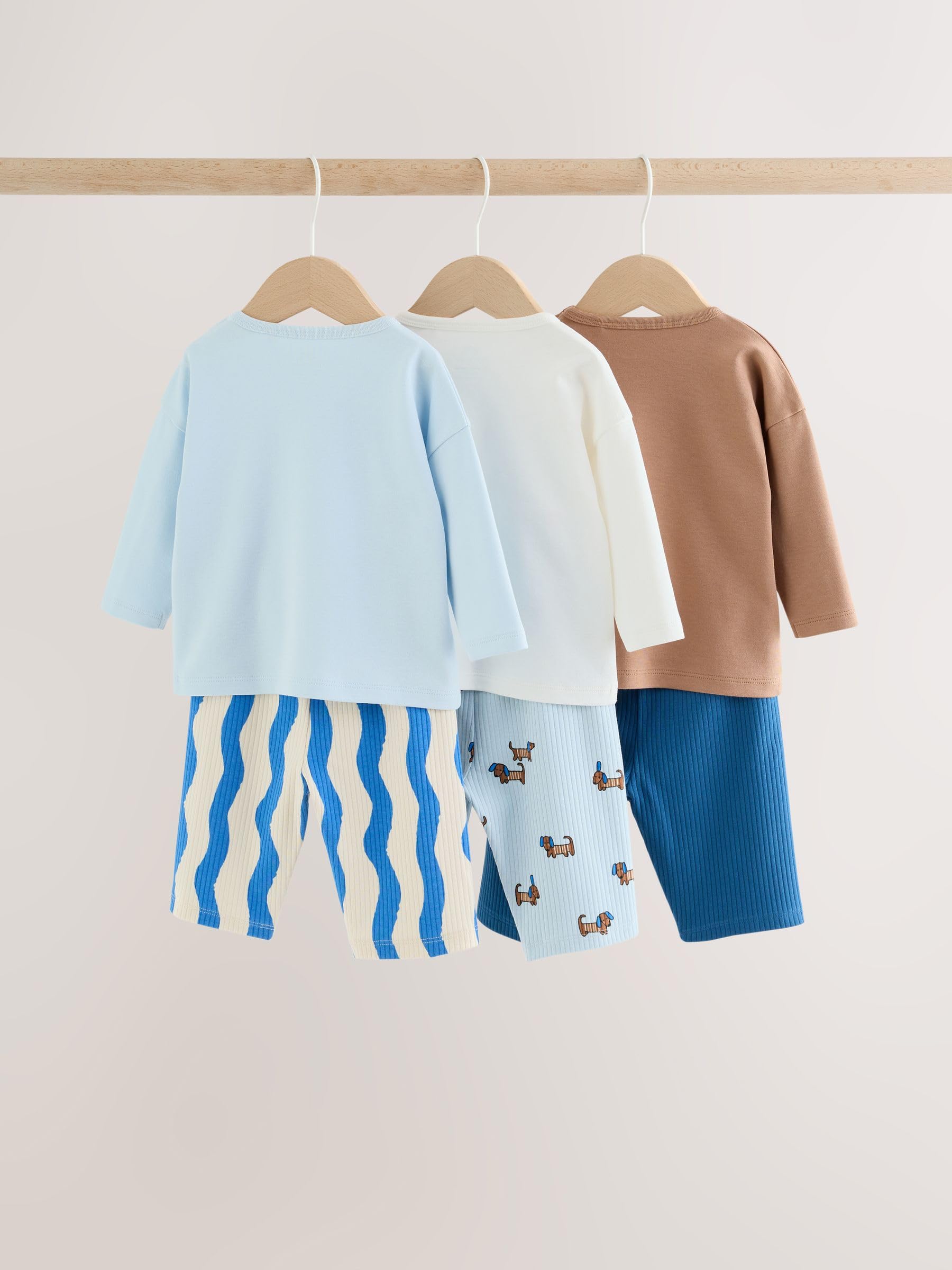 NEXT Bambini Confezione da 6 con top e leggings a gamba larga per neonati