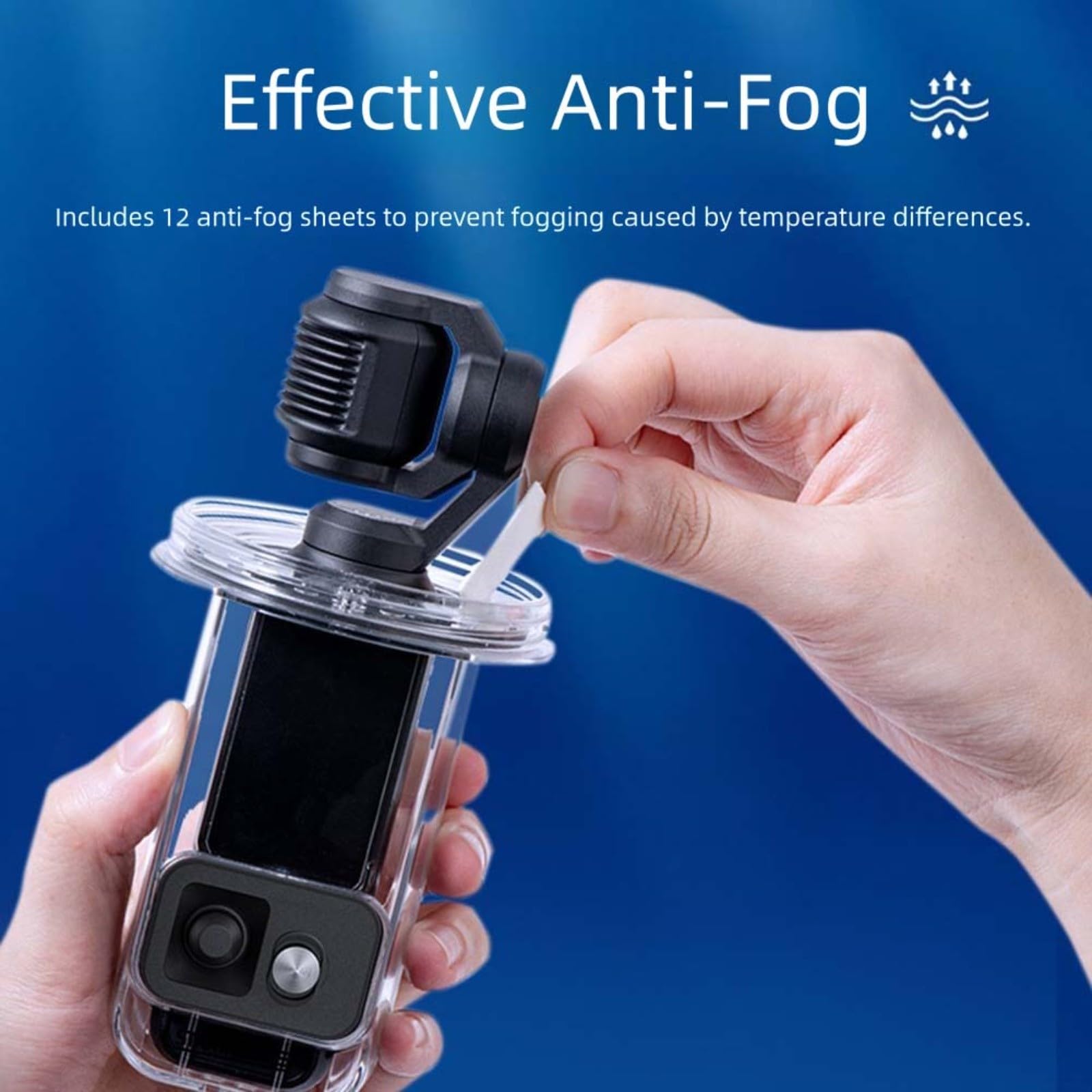 Custodia protettiva impermeabile Pocket 3, custodia subacquea da 45 m con guscio in PC trasparente, per copertura subacquea compatta snorkeling e nuoto