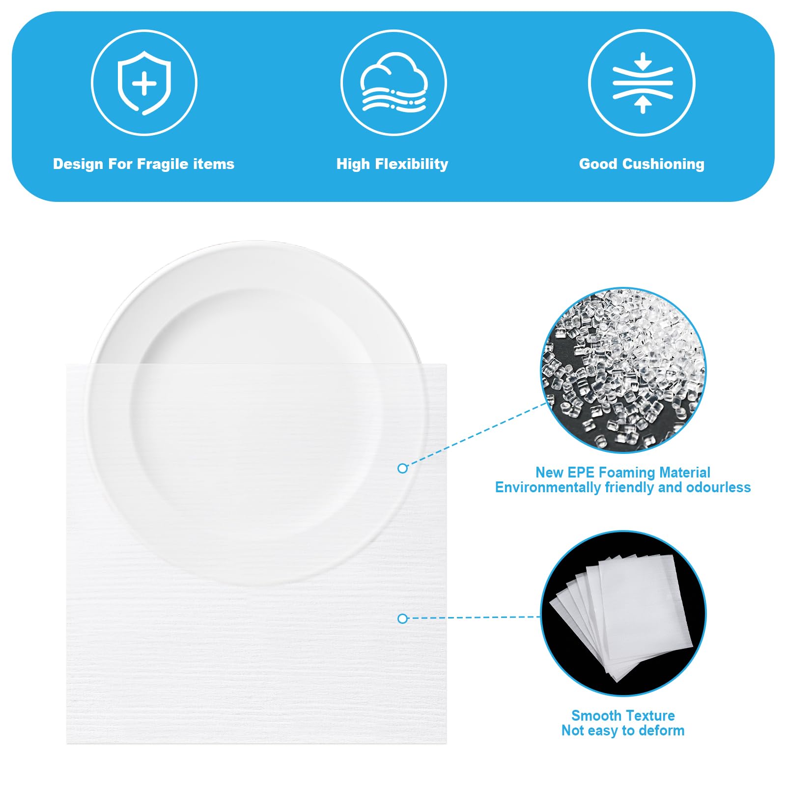 Packing Paper 100Pcs 3.9 X 5.9inch Foam Pouches Cushioning Wrap Pouches Expanding Foam