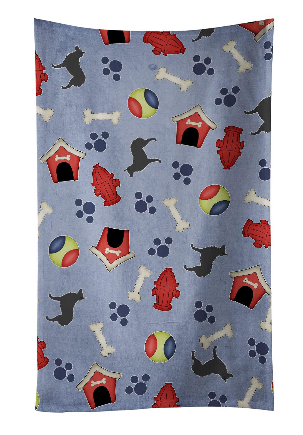 Caroline's Treasures BB3921KTWL Pastore Croato Dog House Collection Asciugamano da cucina, tessuto, multicolore