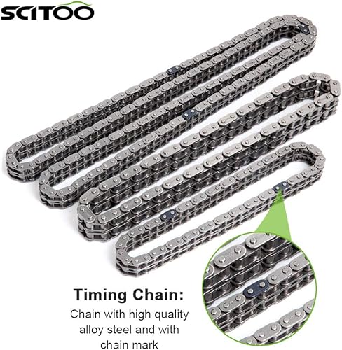 Miniatura 2 de SCITOO TK10000WP TKSK010NG - Juego de cadena de distribución del motor sustituye a Suzuki para Chevrolet Grand Vitara XL-7 Tracker Vitara 2.7L 2.5L