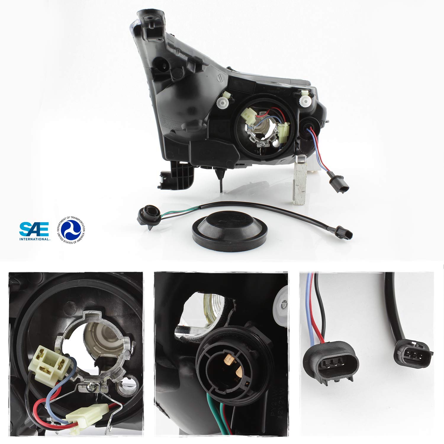 AKKON - [Halogen Type] Chrome Fits 2011-2015 Chevy Cruze headlights Pair Left Driver+Right Passenger 11 12 13 14 15