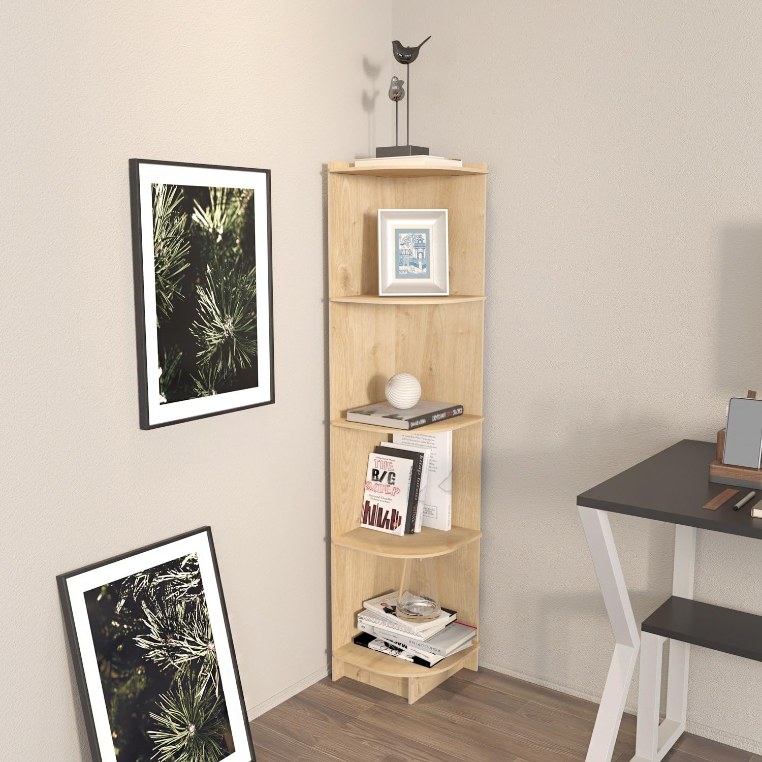 Hanah Home Bookshelf, Quercia, Taglia Unica