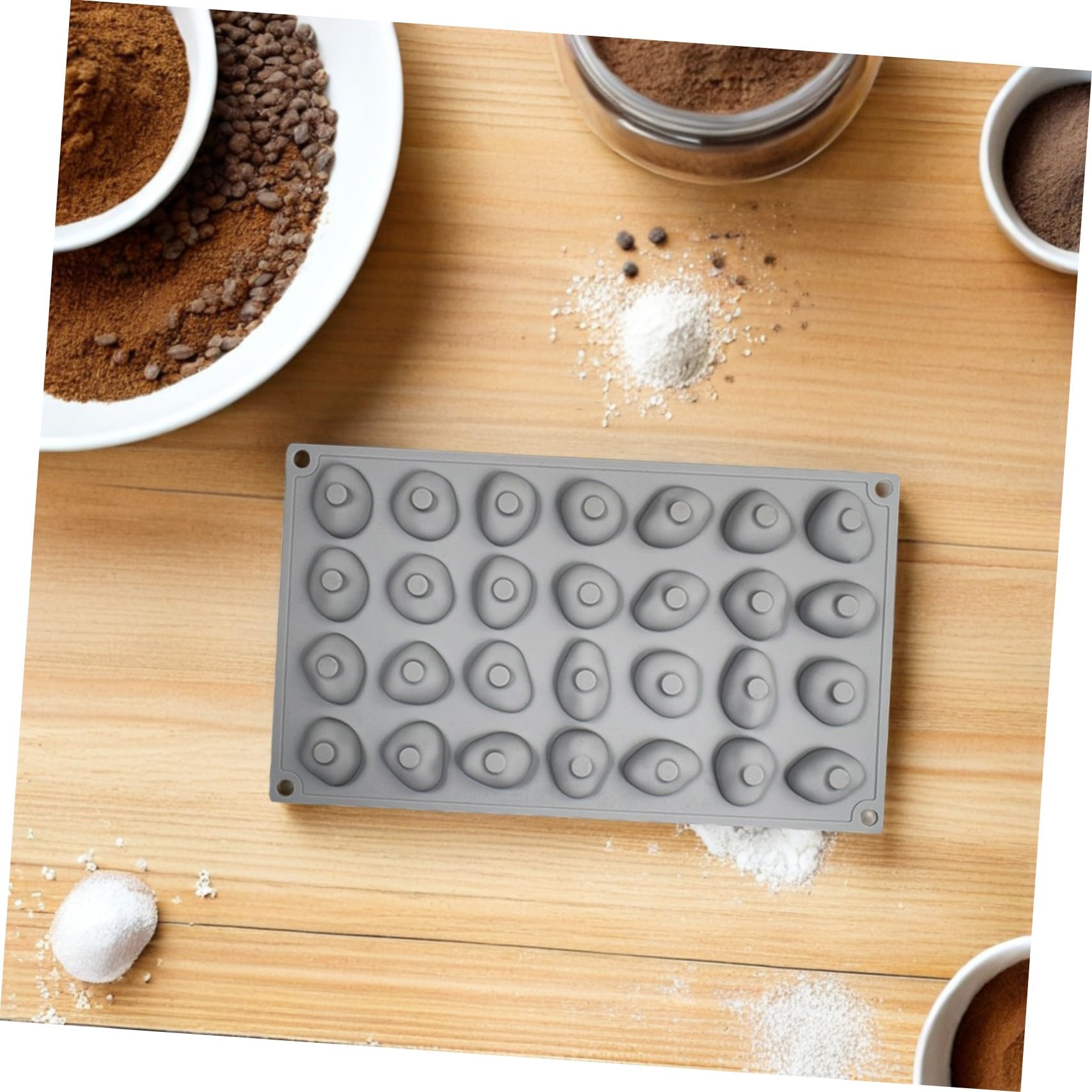 Didiseaon 2 pezzi Stampo Silicone Per Cioccolato E Cubetti Di Ghiaccio Forma Di Pietra Antiaderente Flessibile Per Dolci Gelatine E Snack Creativi Facile Da Pulire E Riutilizzabile