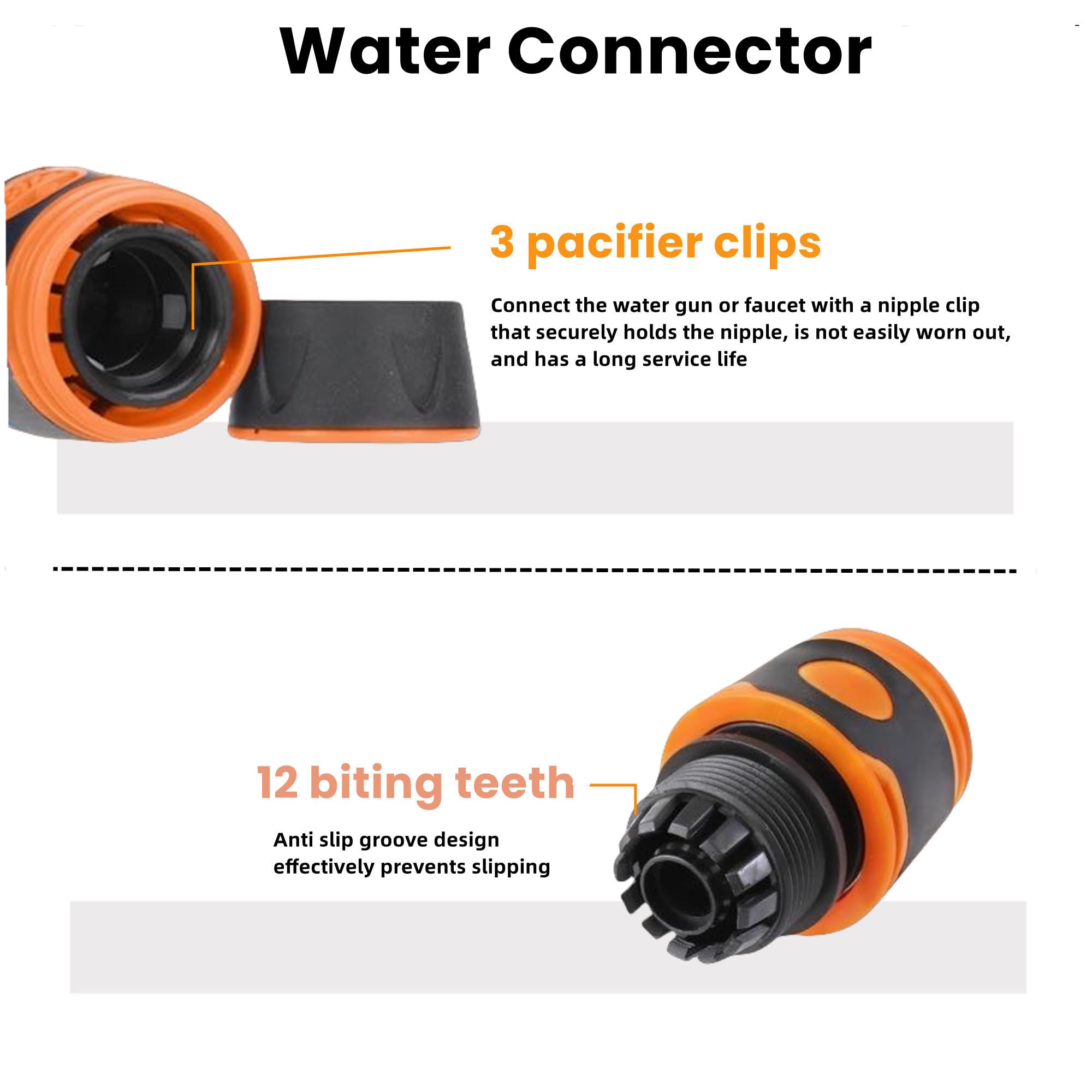 2 Stop Pack Hose Connector Set - Quick & Waterstop Connectors for Hose Ends UV & Frostproof, 1 - Image 3