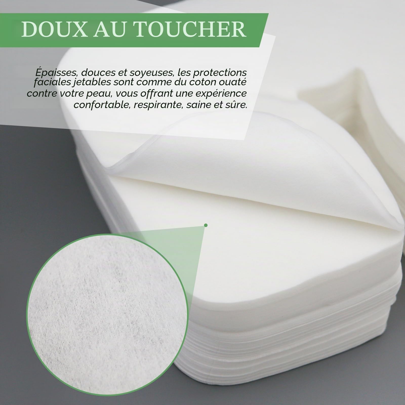 500pcs Coussin Facial Jetable de Massage, Protege Têtière pour Table de Massage, Coussin Jetable pour I'appui-tête de la Table de Massage pour Salons Beauté Spa Hôtels (26 x 37cm)