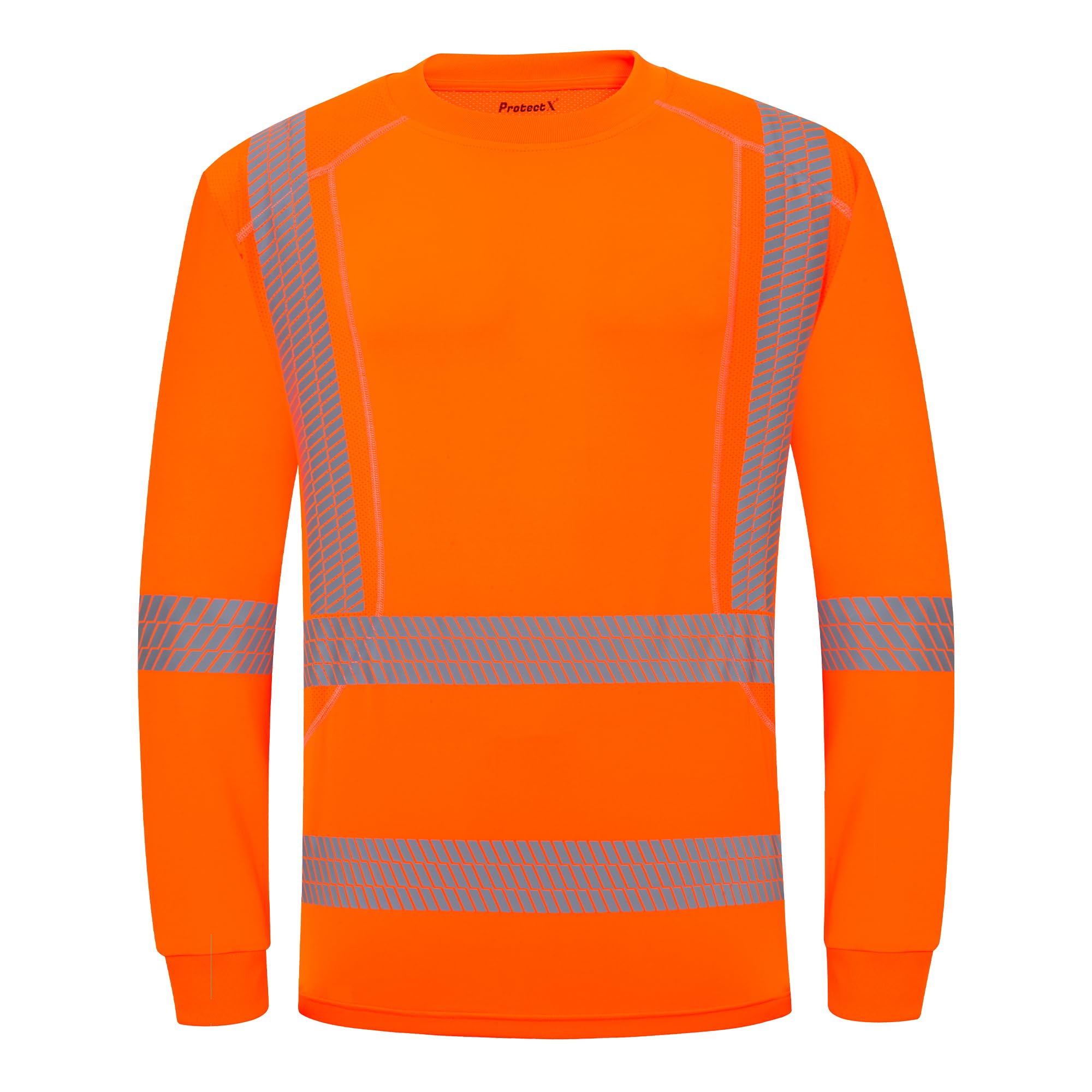 ProtectX High Visibility Long Sleeve Shirts Reflective Hi Vis Safety Shirt for Men Women Class 2-3 Construction Shirt 1 Pack