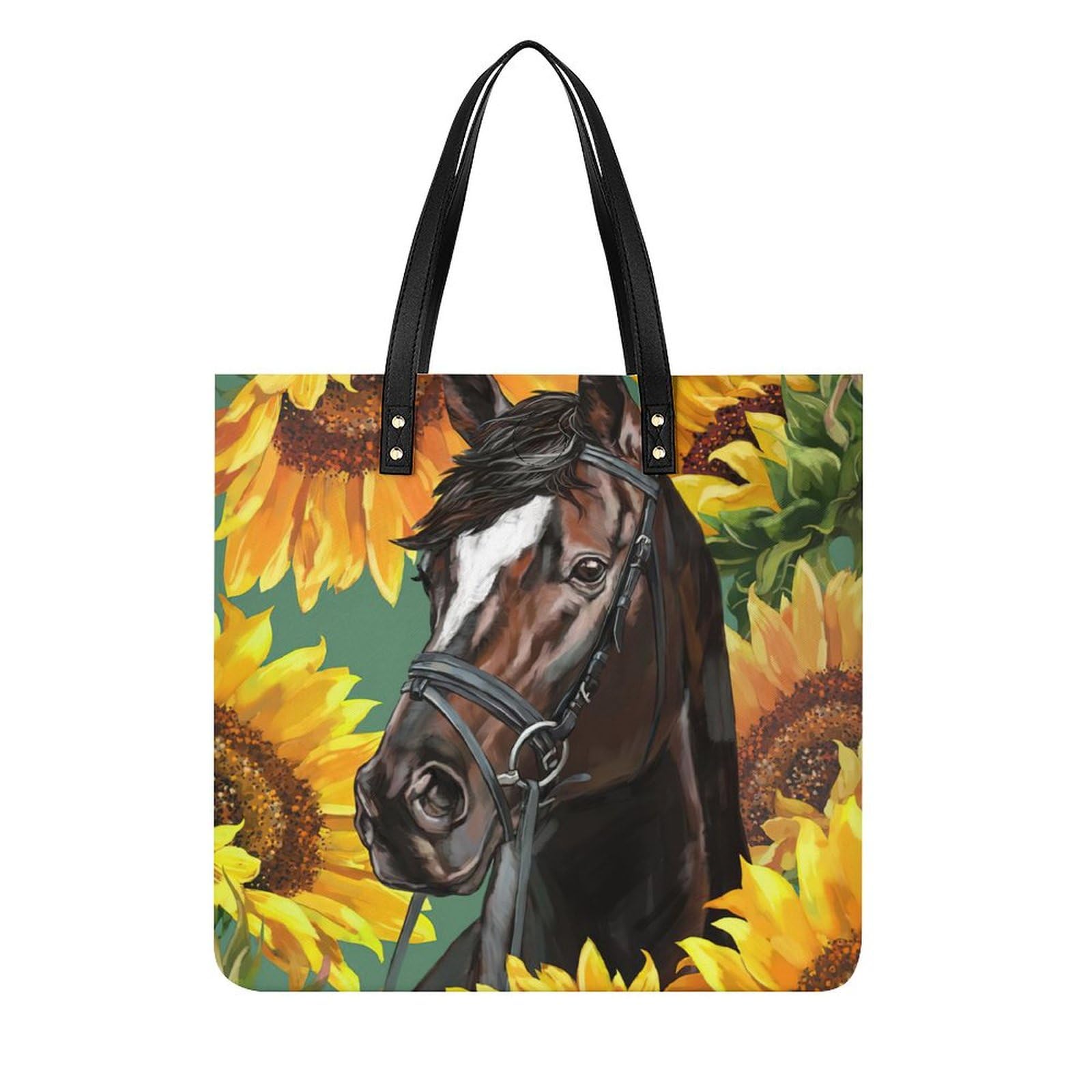 Amazon.co.jp: ひまわり 馬柄 トートバッグ レディース ハンドバッグ