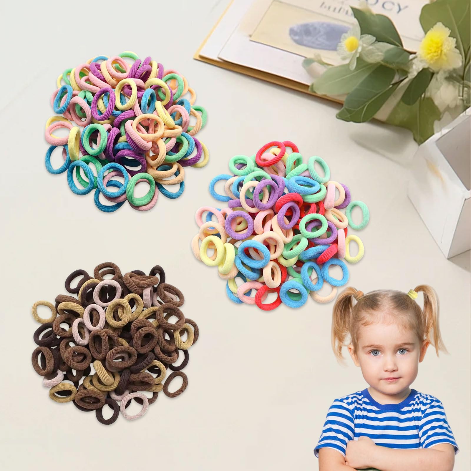 Amazon.co.jp: ヘアゴム 子供 髪ゴム 300本セット かわいい おしゃれ