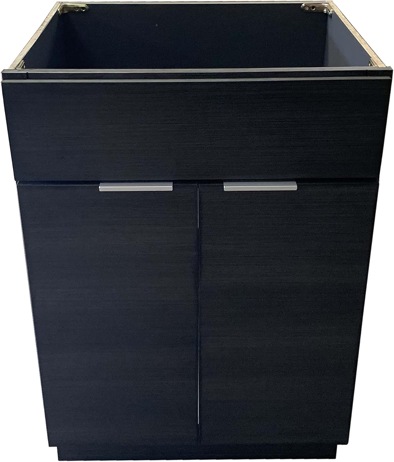 24" Portuna Black Bathroom Vanity Flat Door Style RTA Cabinet Base - NITURRA Moderno Series : Tools & Home Improvement