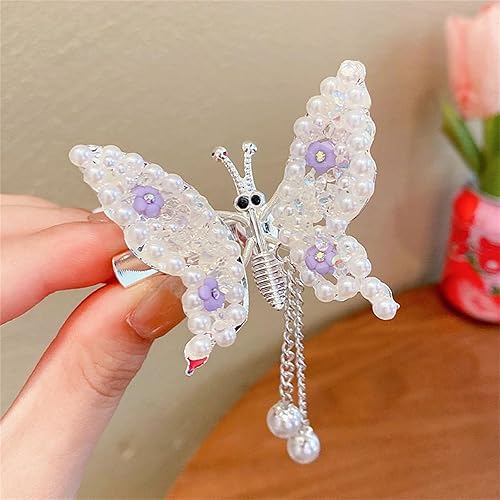 Miniatura 3 de Horquilla de mariposa voladora, nueva mariposa voladora en movimiento, con diamantes de imitación brillantes, pasadores elegantes de metal para
