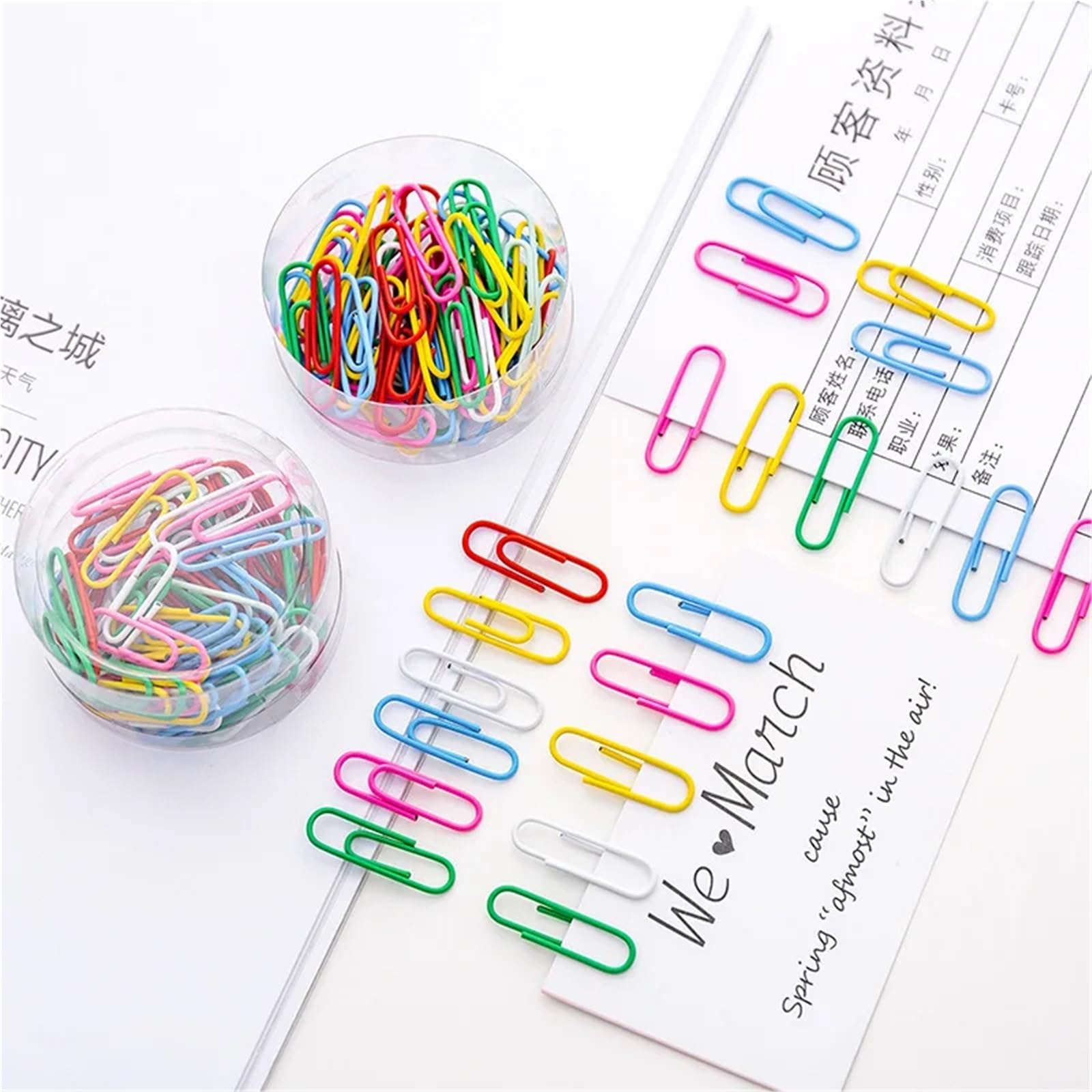 Lot de 2 000 trombones colorés en forme de trombones pour école, étudiant, fournitures de bureau
