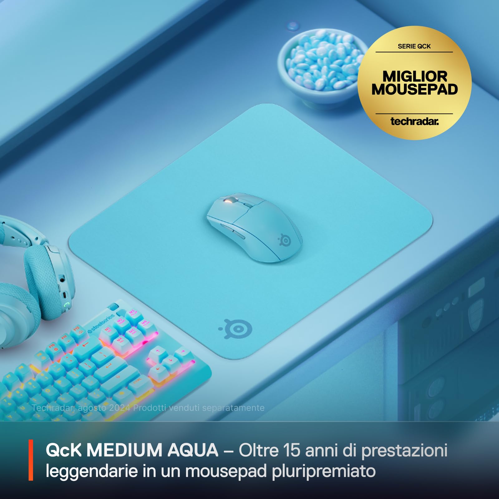 80S Tape – Mousepad misura 24 x 19 cm – Gomma, resistente