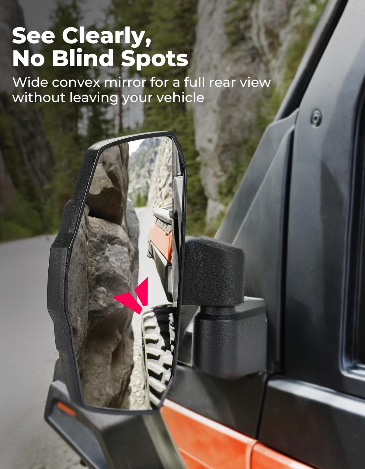 Amazon.com: KEMIMOTO Upgraded Side Mirrors, Large Size Door
