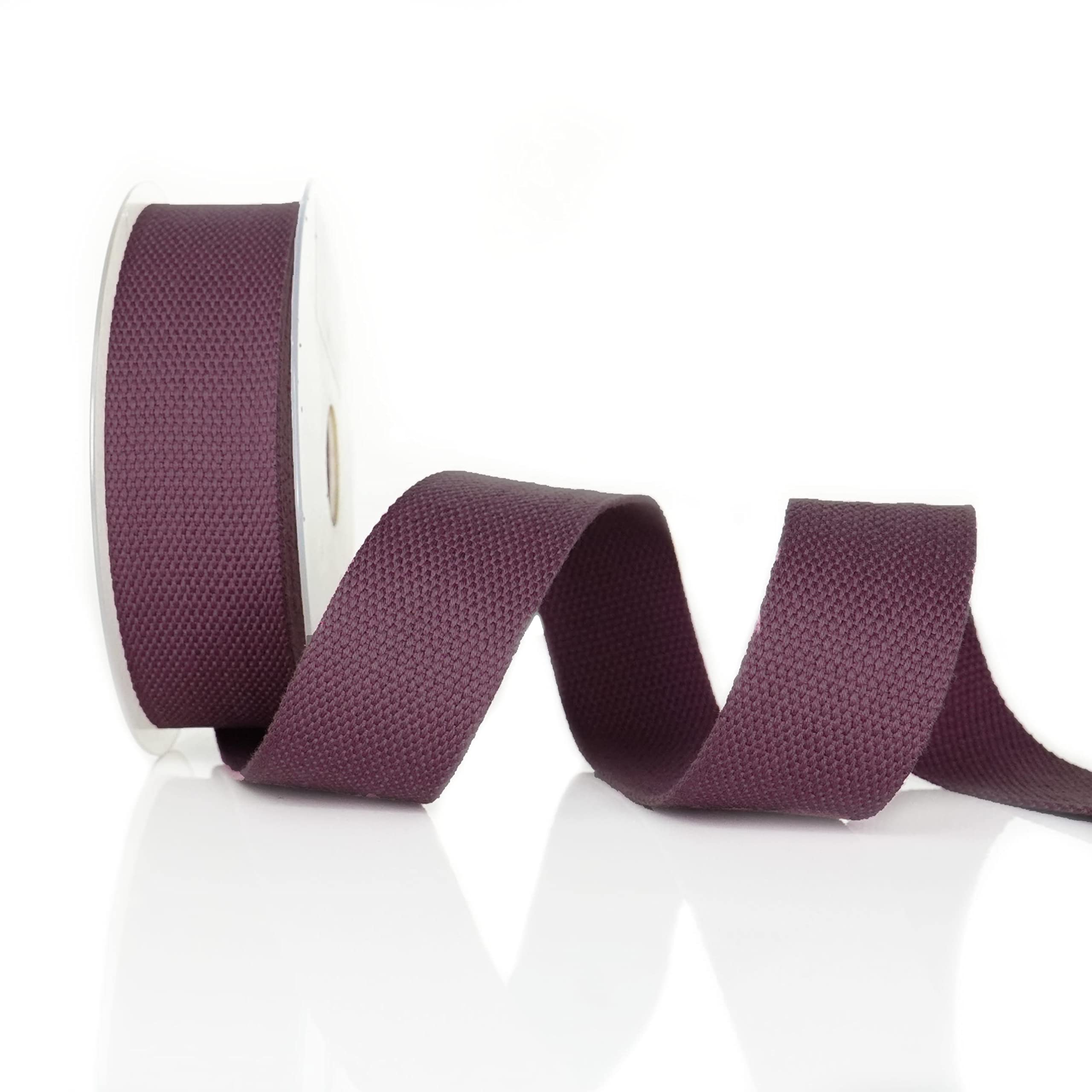 Trimz Cotton Webbing – Dark Mauve – 25mm x 10m