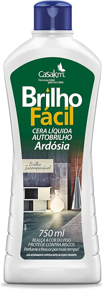 Casa Km Cera Líquida Para Pisos Brilho Fácil Ardósia 750Ml