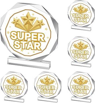 CroBlissful 3/6 Pcs Acrylic Trophy Award