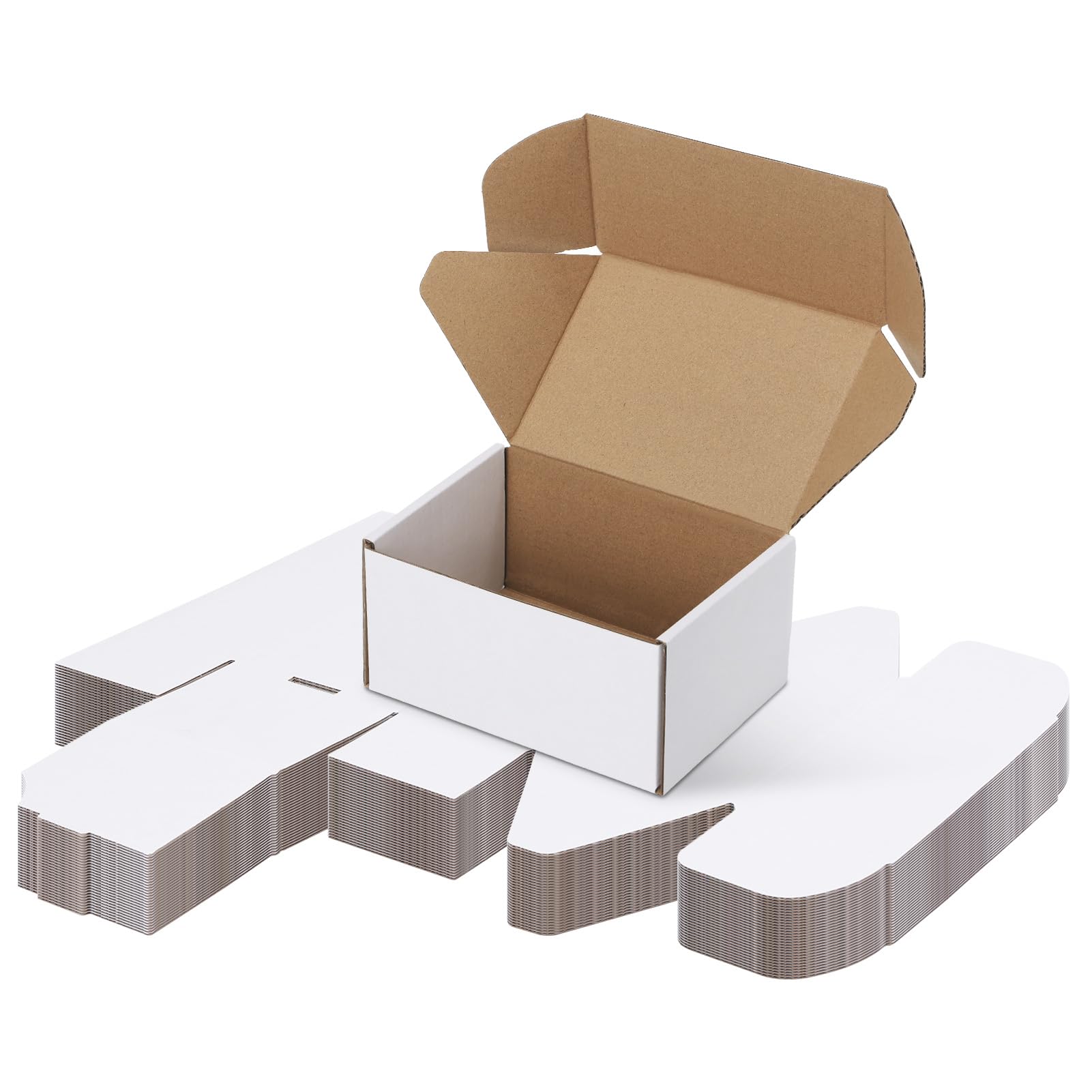 PHAREGE 6x4x3 Inch Shipping Boxes 30 Pack White, Tab Lock Tuck Top Mailer Boxes for Packaging Small Business, Cardboard Gift Boxes for Wrapping Mailing Present โ image 1