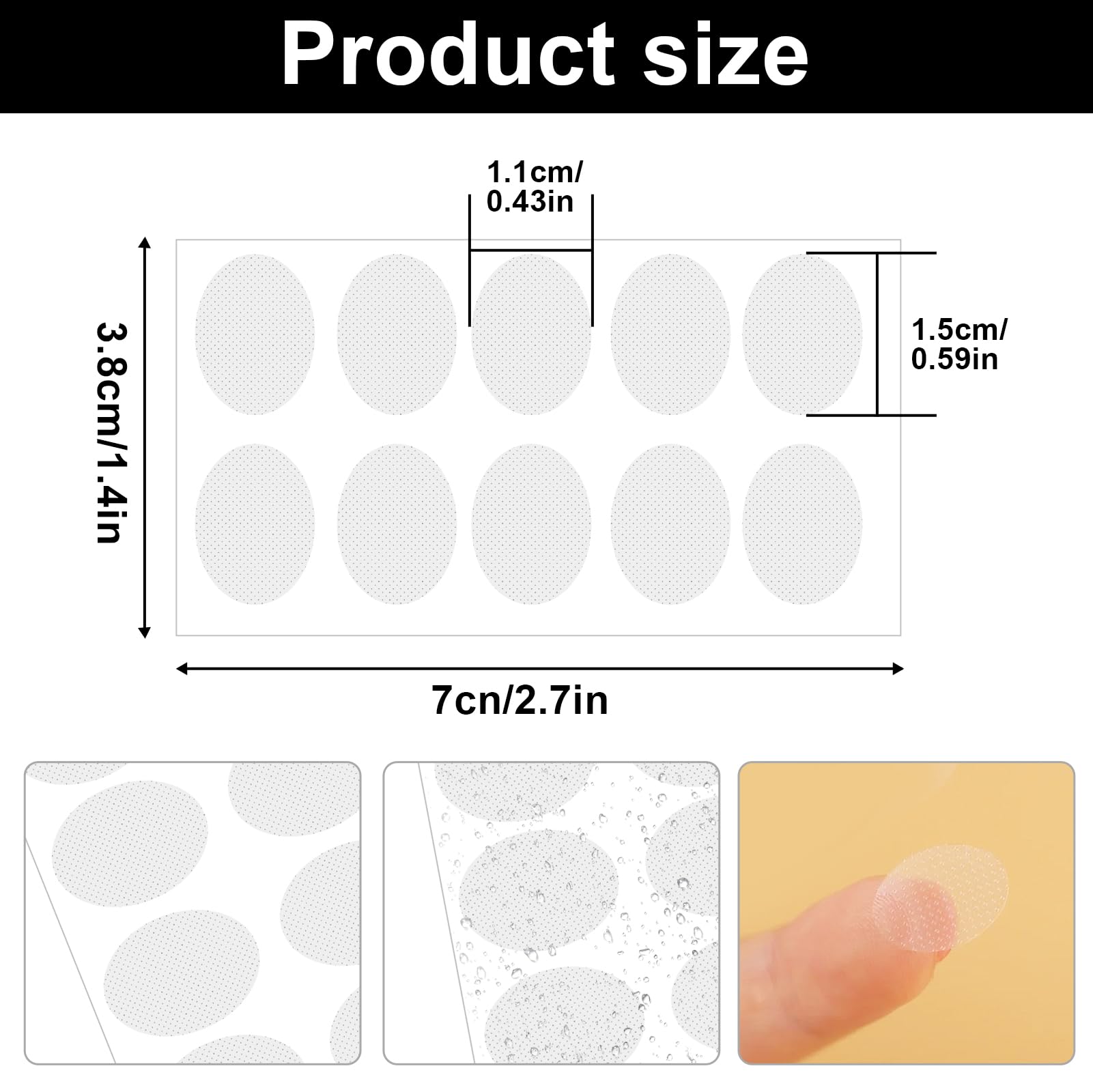 Clear Earring Support Patches, Invisible Earring Protectors, Waterproof Ear Stabilizer Stickers, Earlobe Support Enhancers, Ear Care Products for Torn or Stretched Earlobes (600 Patches)