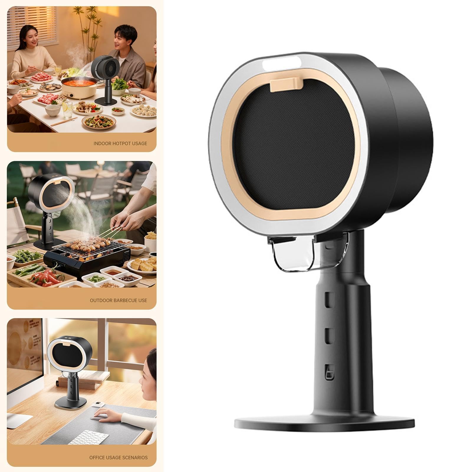 Aspiratore Portatile per Cucina 2 Velocità 3600mAh Ricaricabile con Luce