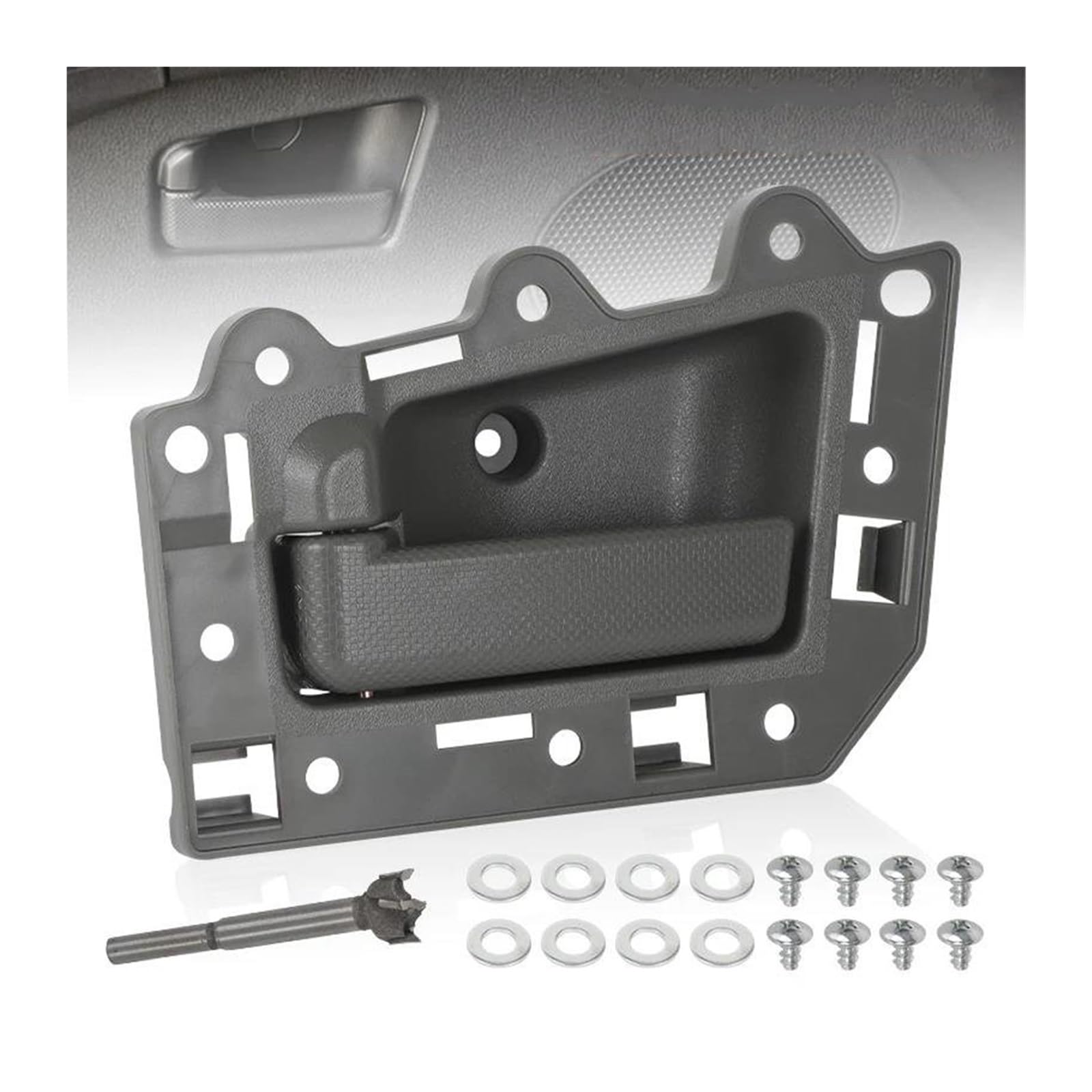 KMAGE Interior Door Handle 1JV461J3AA 1JV471J3AA 5HR421J3AK 5HR411J3AK Car Interior Door Handle for Jeep for Grand Cherokee 2005-2010(Grey Front Left)